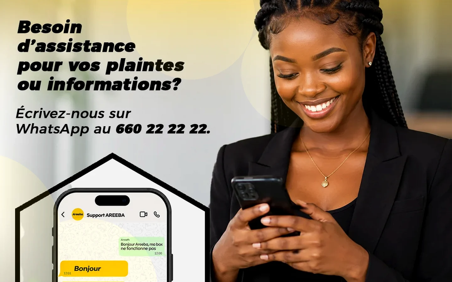 Assistance WhatsApp Areeba